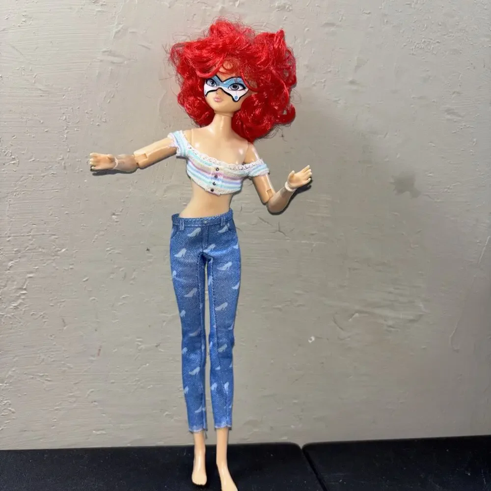 Miraculous Ladybug Doll 10.5” Red Hair Blue Mask 2020 Zagtoon No Shoes